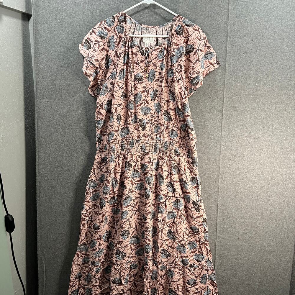 Destination 365 Regular Printed Short-Sleeve Midi Dress RoseFloral X-Large